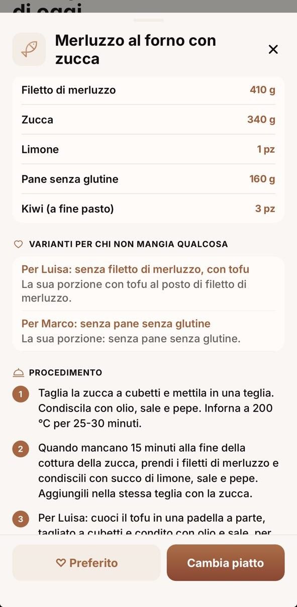 Una ricetta con gli ingredienti dosati, le varianti per chi non mangia qualcosa e il procedimento